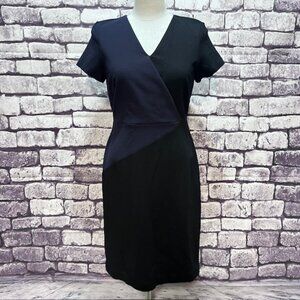 Ann Taylor Navy & Black Short Sleeve Dress Size 6